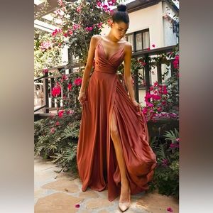 Burnt Orange - Beautiful Bridesmaid Dress
